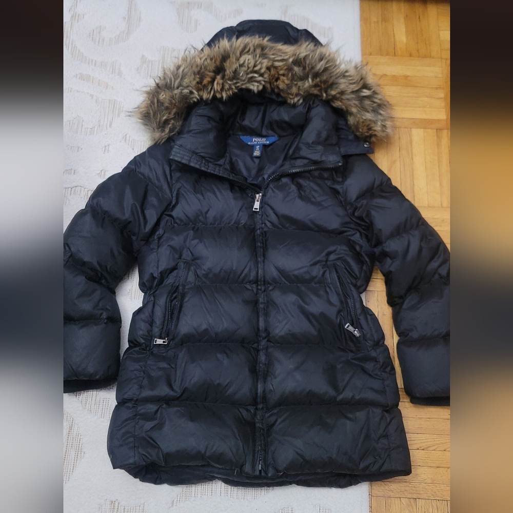 Ralph Lauren Polo Girls Quilted down parka jacket S (7)